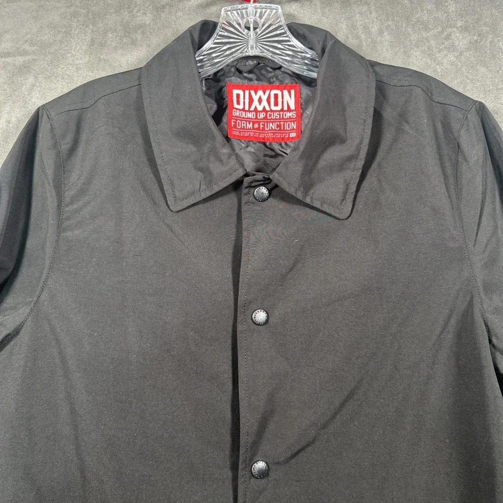Dixxon Ground Up Customs Mens XS Black Snap Windbreaker Work Jacket